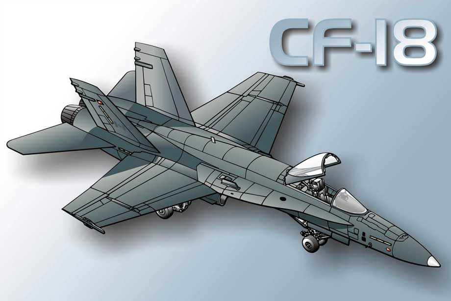 CF-18 Aircraft Illustration