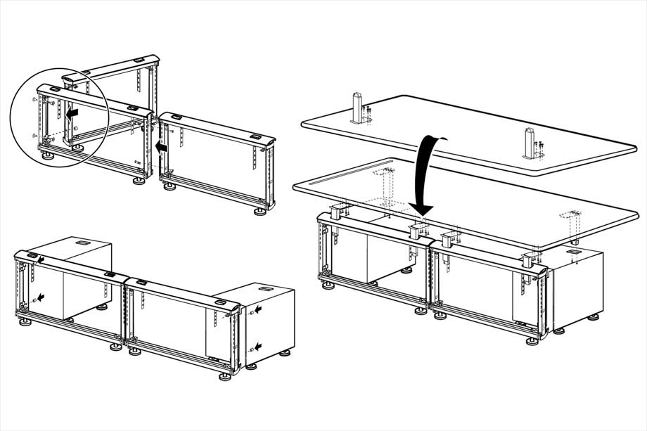 Office System Assembly Illustrations